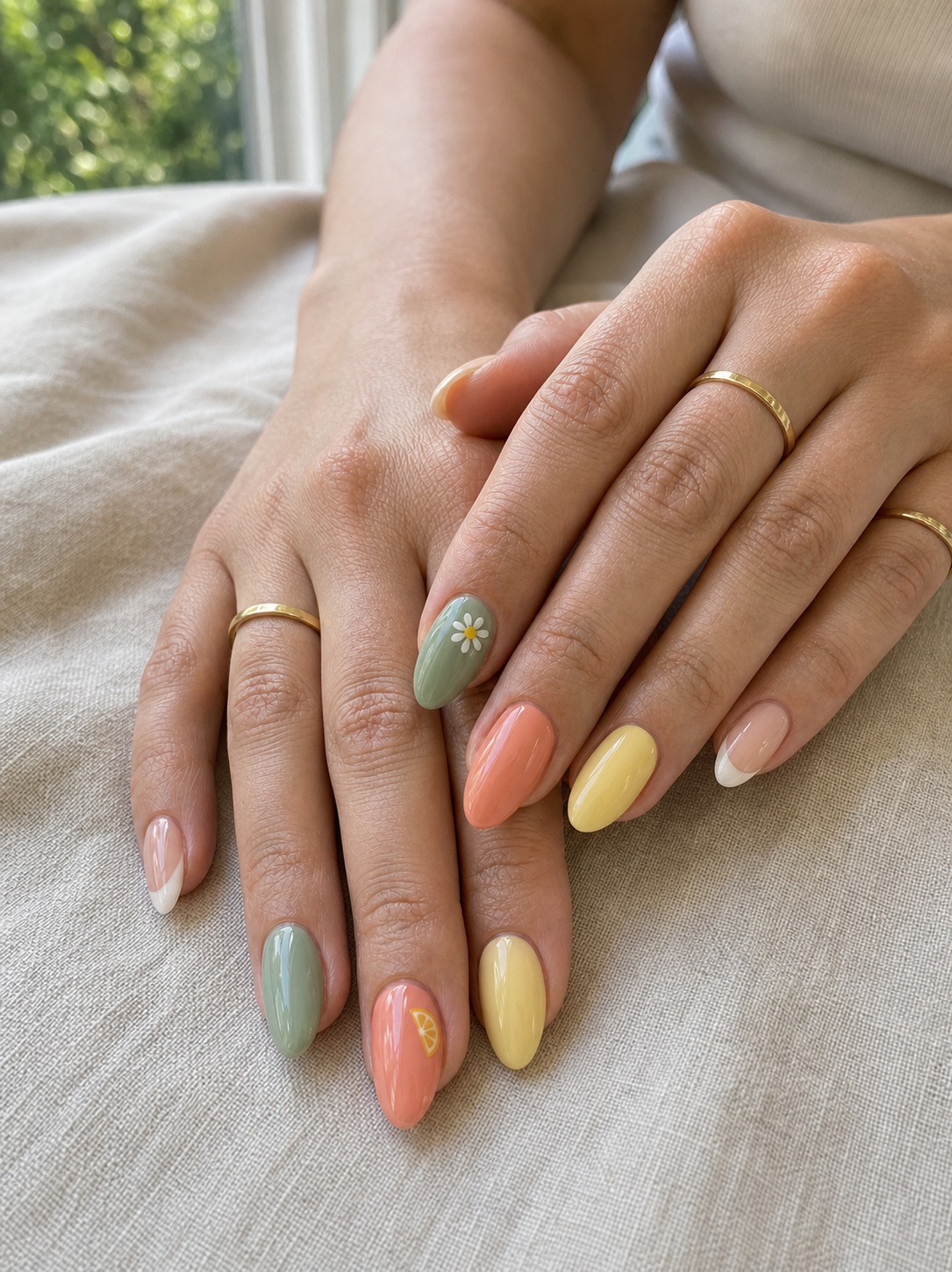 End of Summer Mix-and-Match Nails